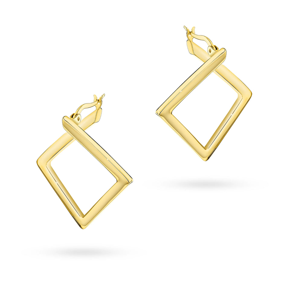 Gold Earrings with English Clasp