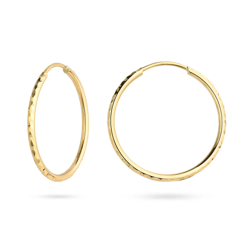 Gold Creole Earrings Circles