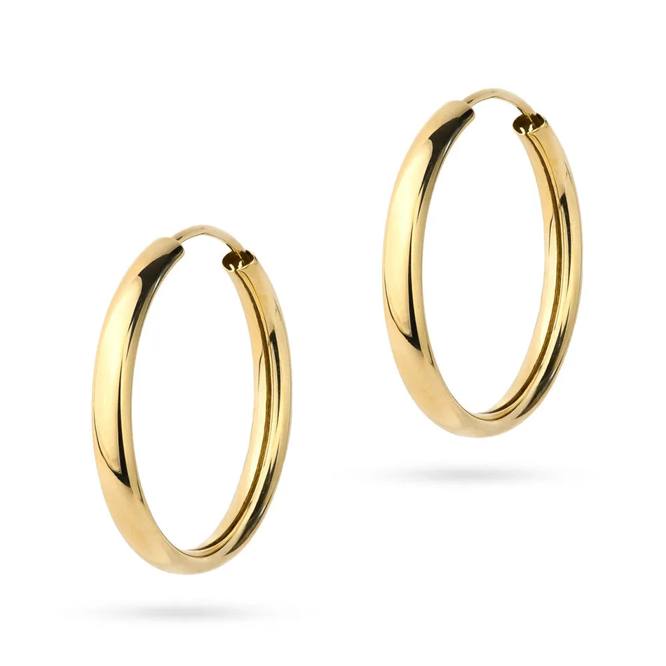 Zlaté kruhové zasouvací náušnice