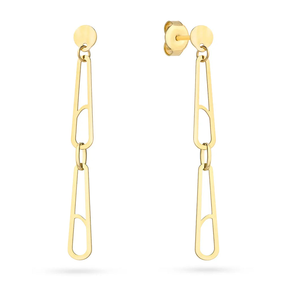 Zlaté puzeta náušnice kolíky