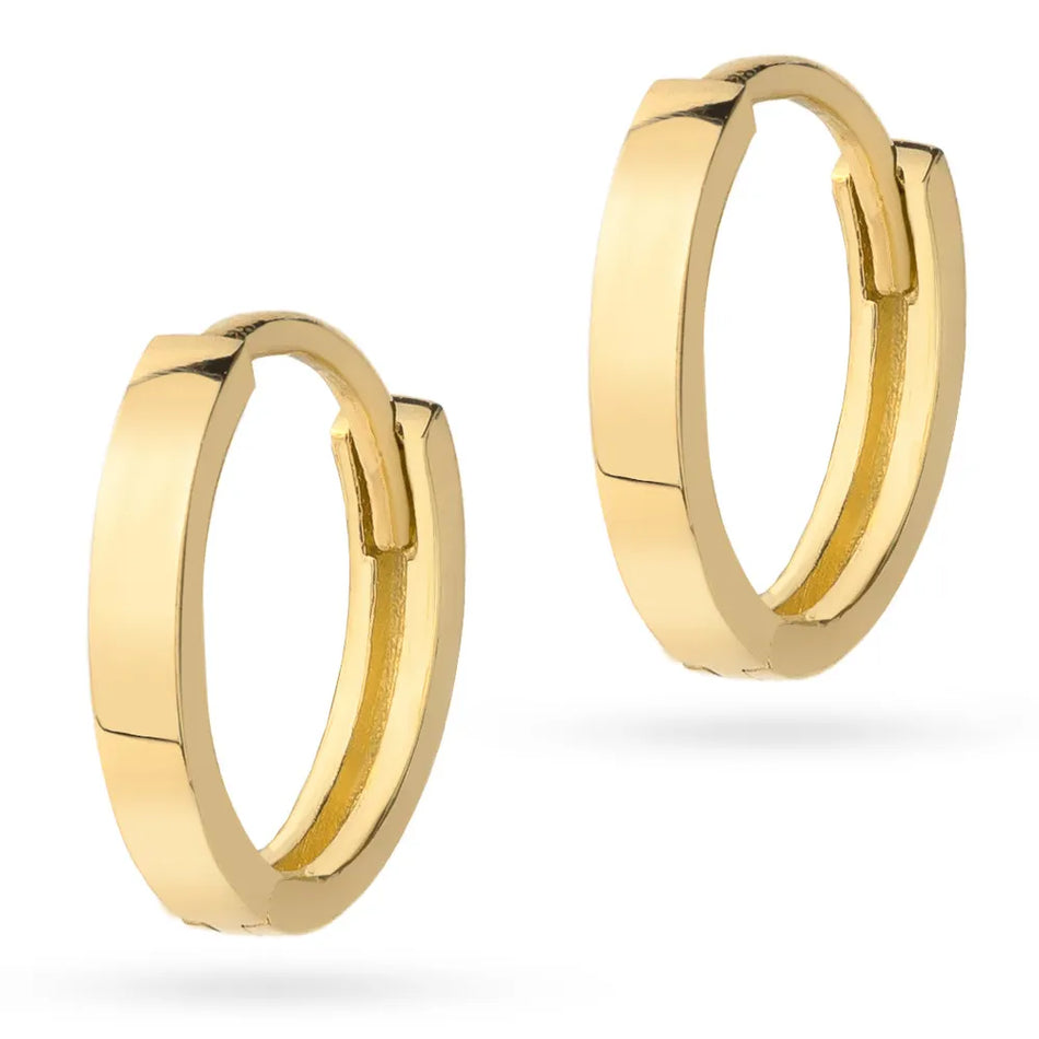 Zlaté kruhové zasouvací náušnice