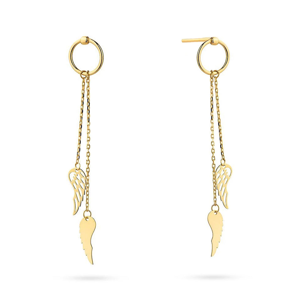 Zlaté puzety náušnice Boho