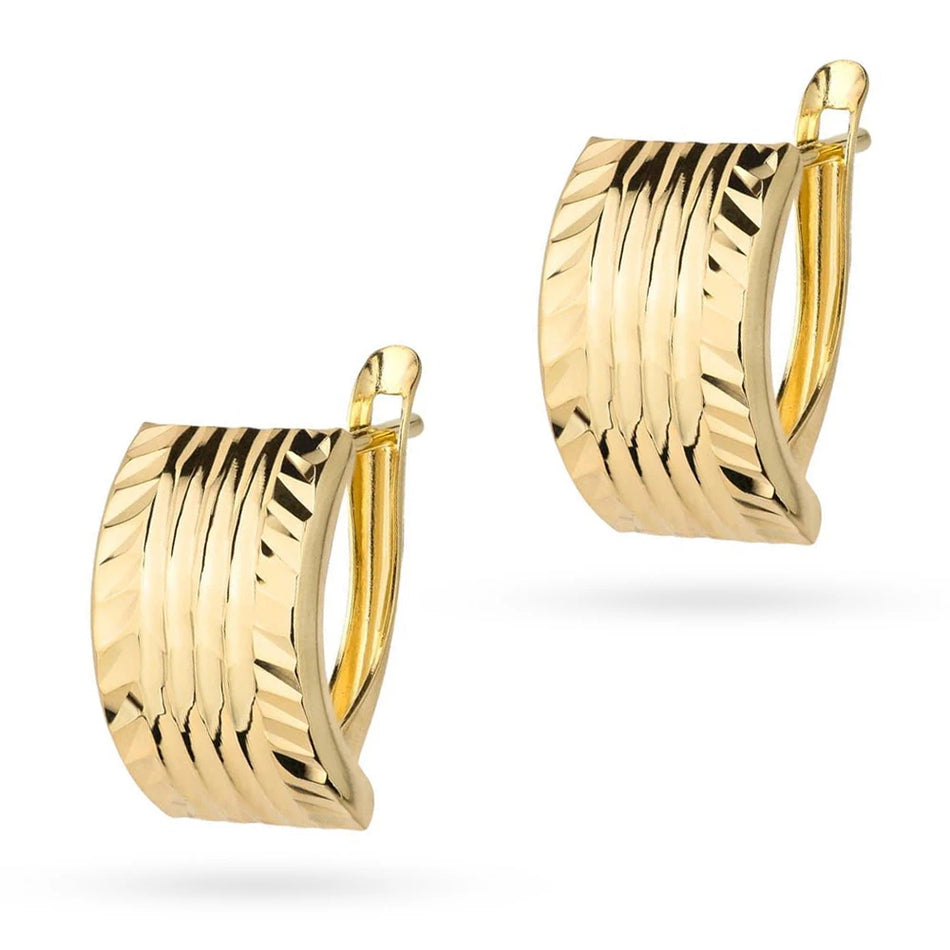 Gold Earrings with English Clasp