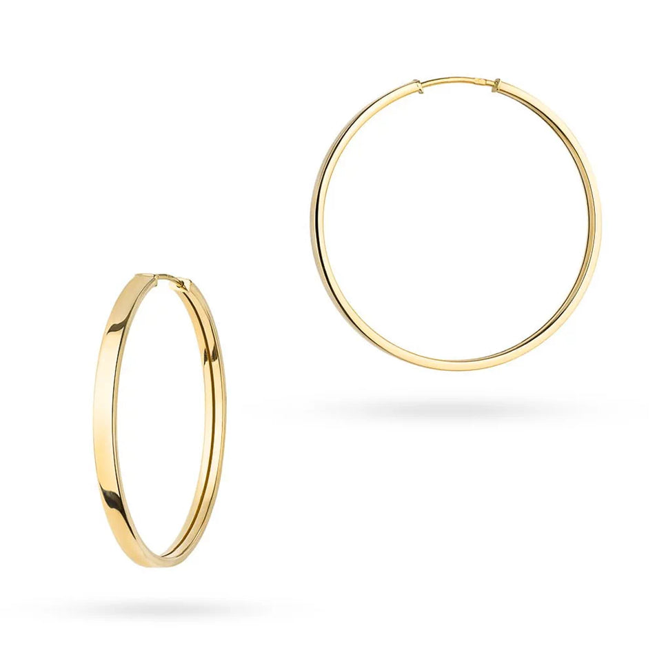 Zlaté kruhové zasouvací náušnice