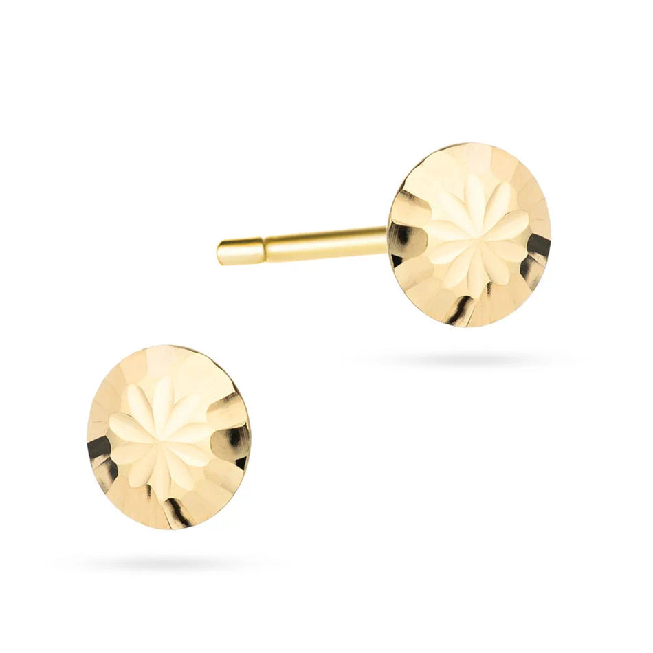 Gold Stud Earrings Flower