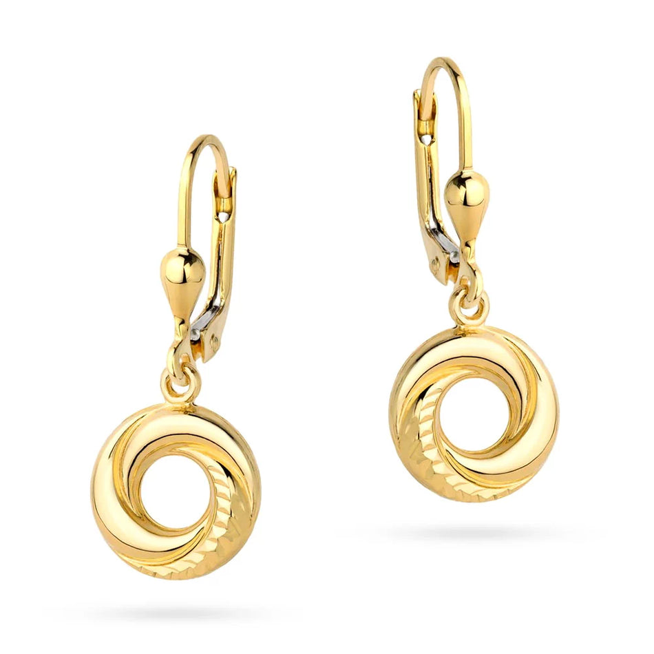 Gold Earrings with English Clasp