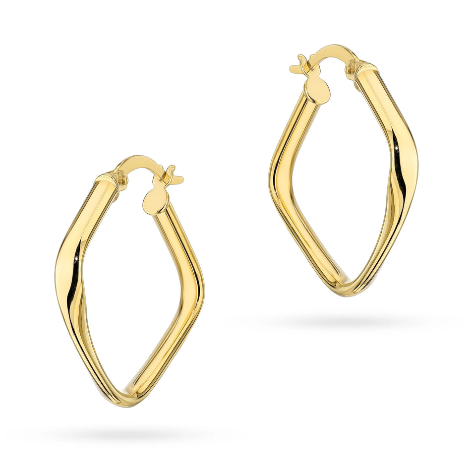 Zlaté kruhové zasouvací náušnice