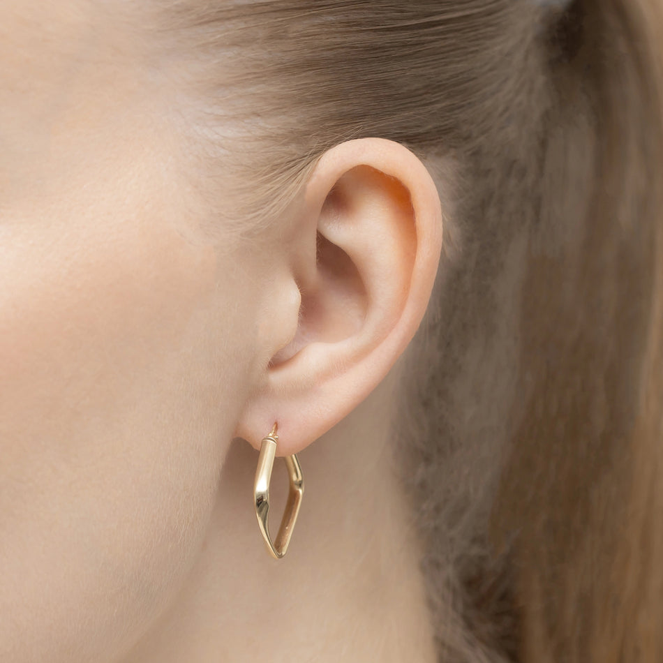 Zlaté kruhové zasouvací náušnice