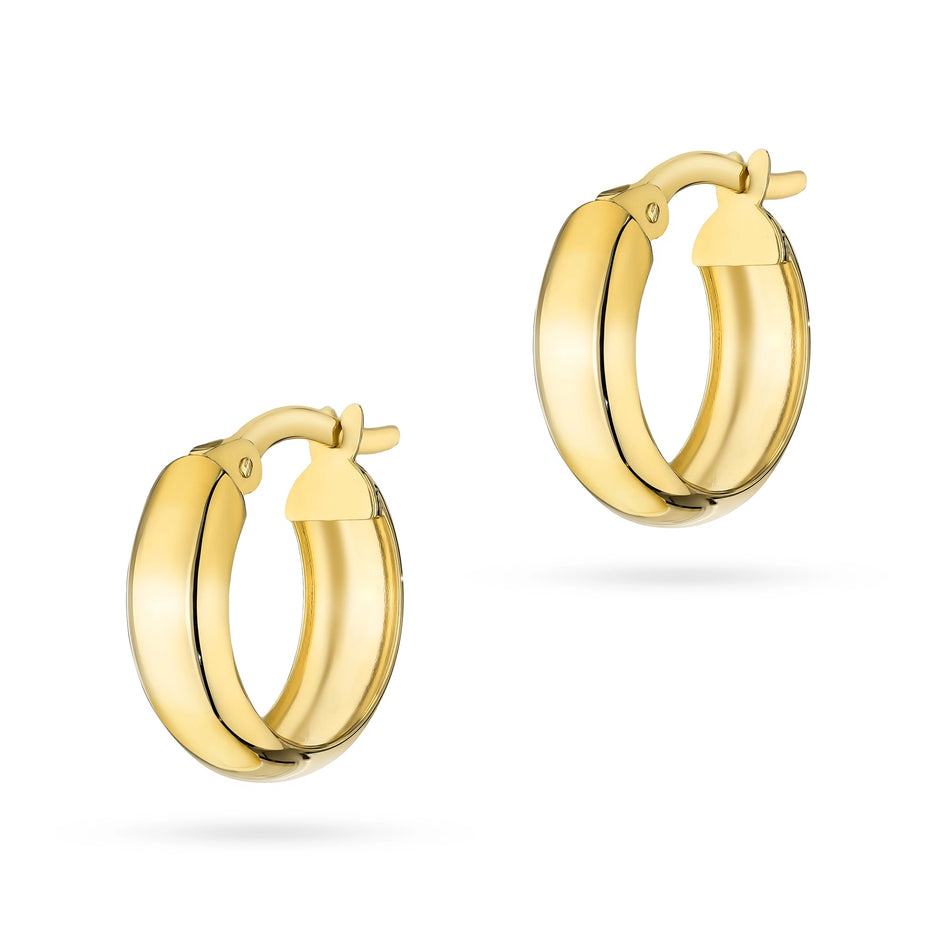 Zlaté kruhové zasouvací náušnice