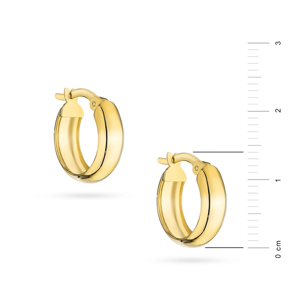 Zlaté kruhové zasouvací náušnice