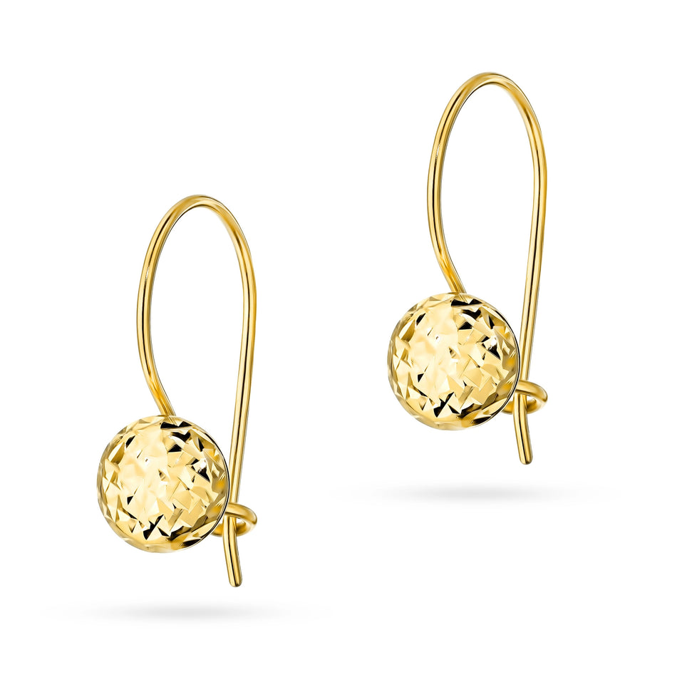 Zlaté náušnice s afroháčkem a korálky