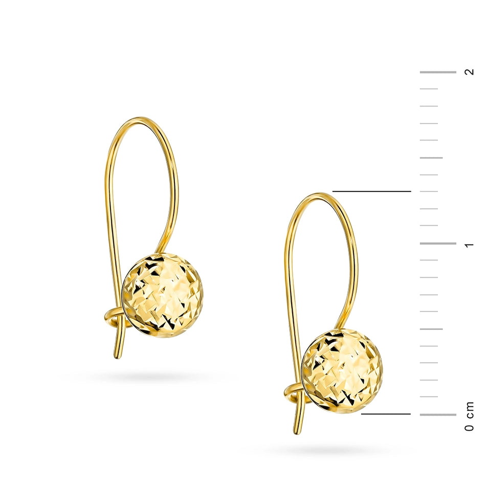 Zlaté náušnice s afroháčkem a korálky