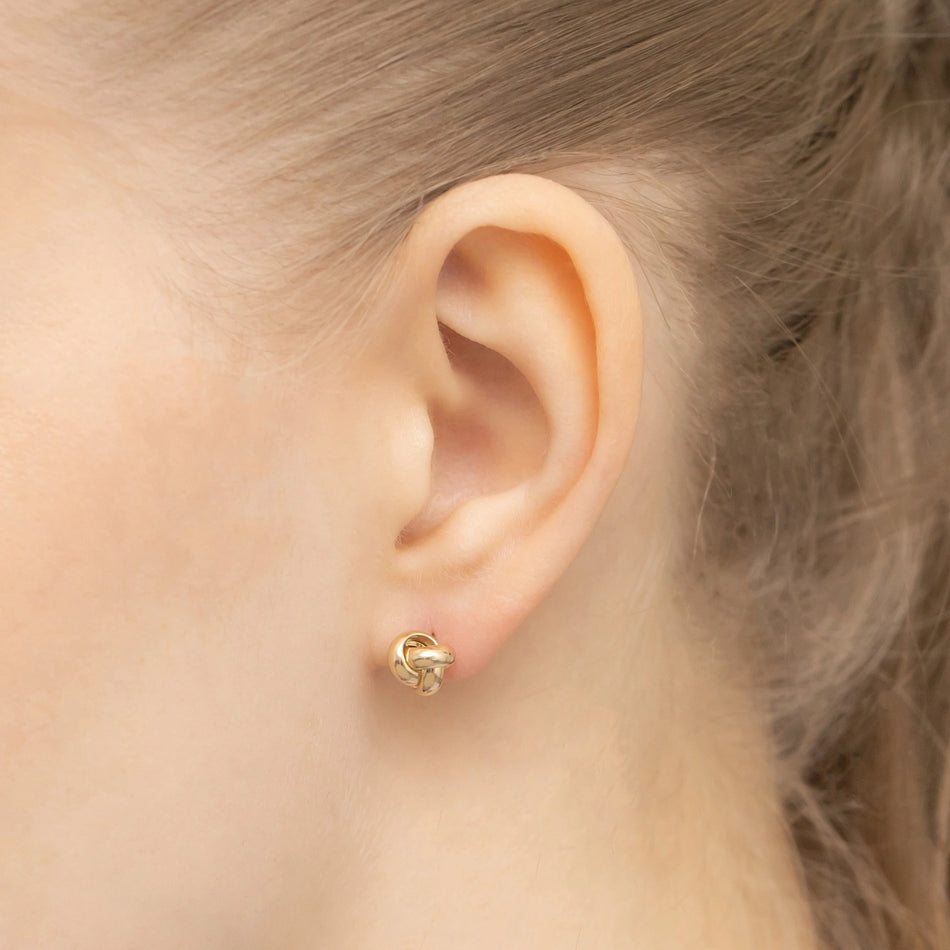 Zlaté puzety náušnice Uzly