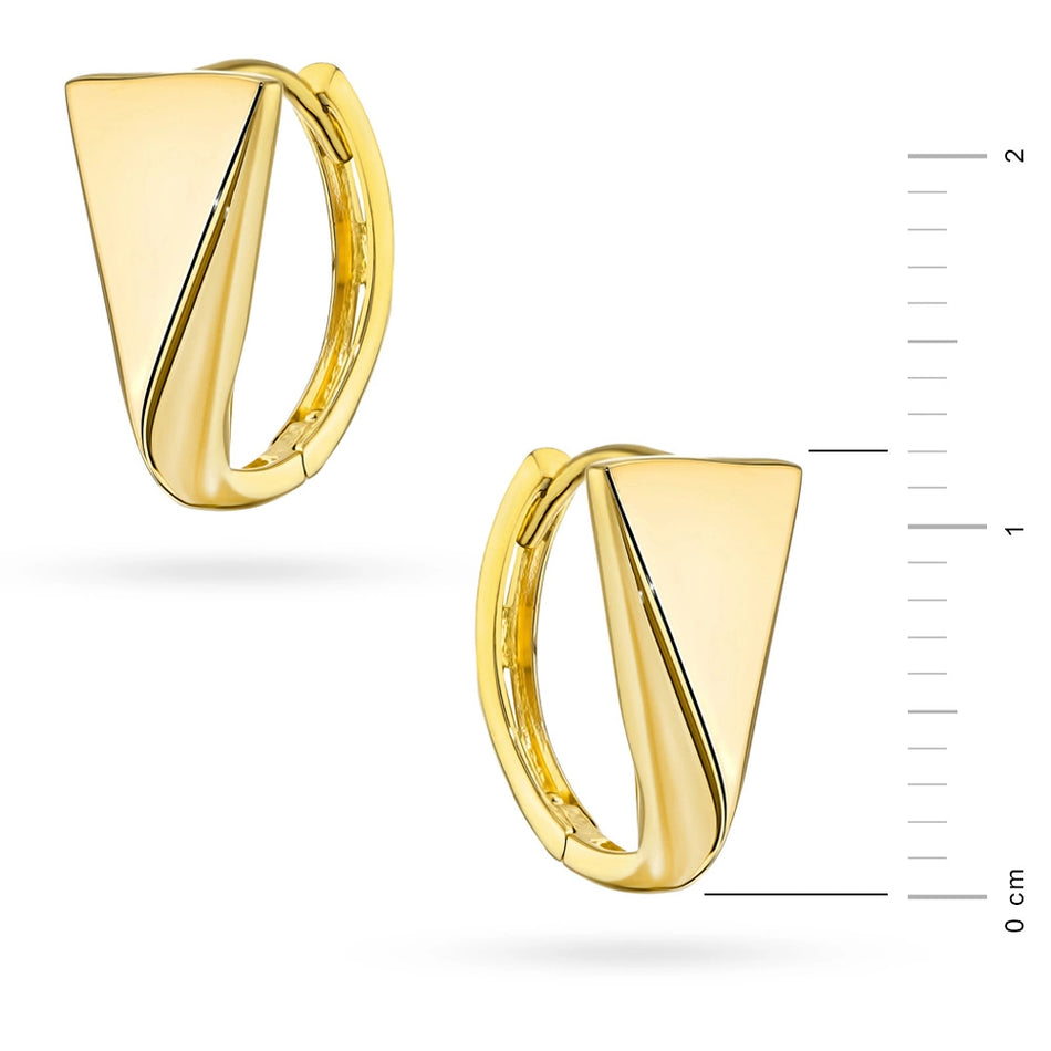 Gold Creole Earrings Triangles