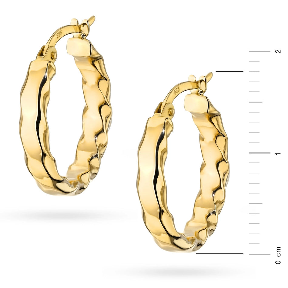 Gold Earrings with English Clasp