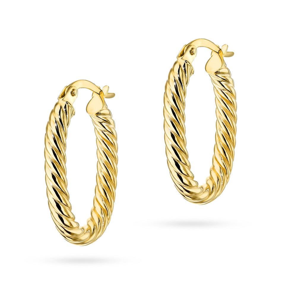 Gold Earrings with English Clasp