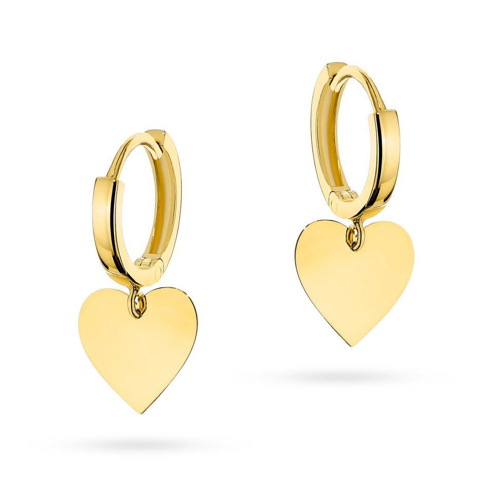 Gold Creole Earrings Hearts