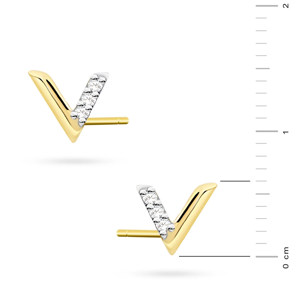 Zlaté puzety se zirkony