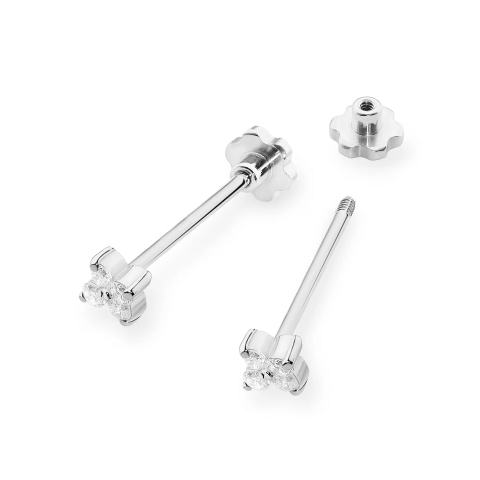 Zlaté náušnice s diamanty 0,116 ct