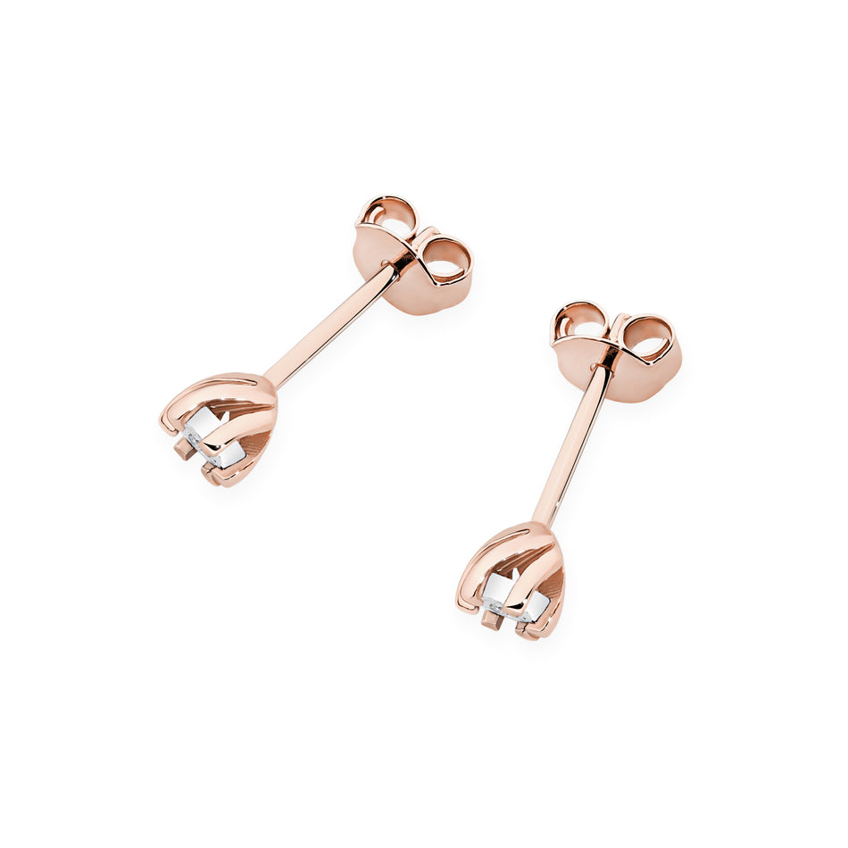 Gold Earrings with 0.0086ct Diamonds