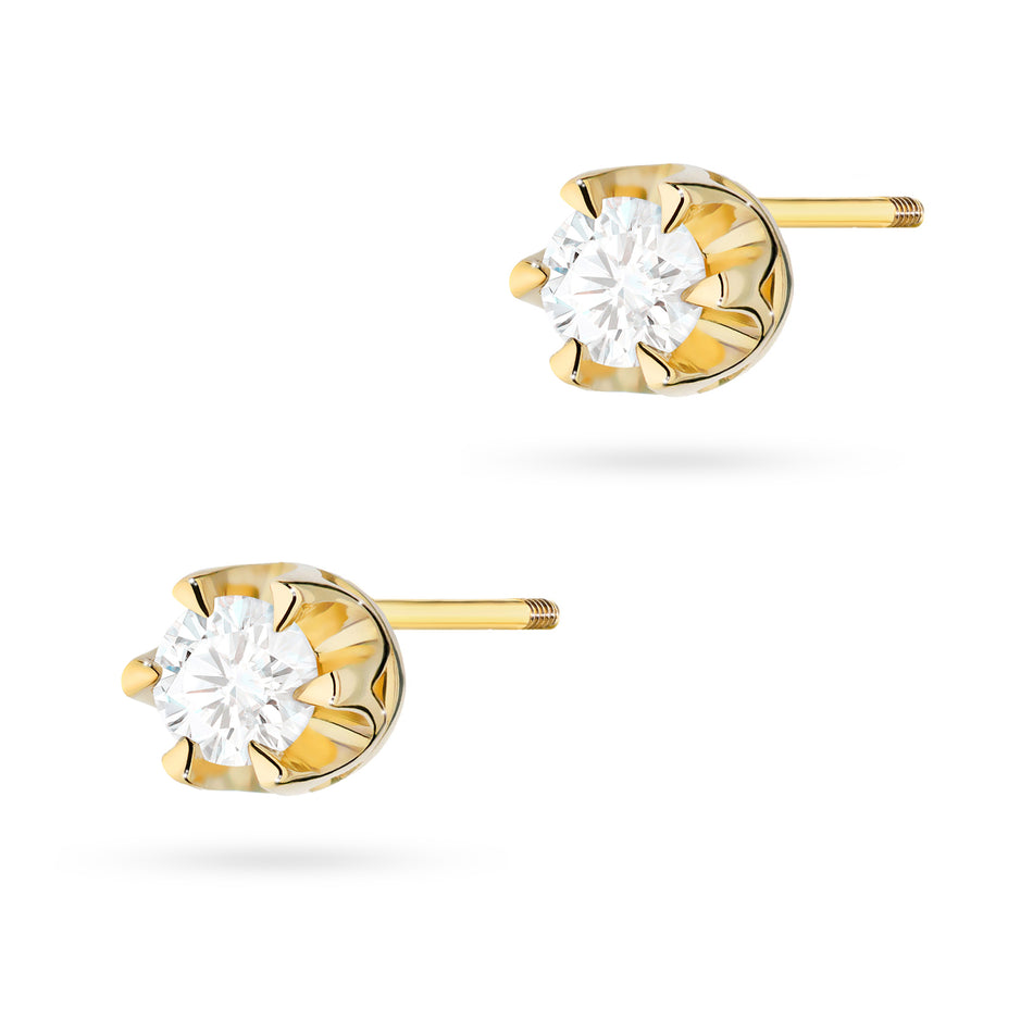 Gold Earrings with 0.10ct Diamonds