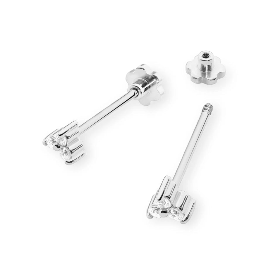 Zlaté náušnice s diamanty 0,087 ct