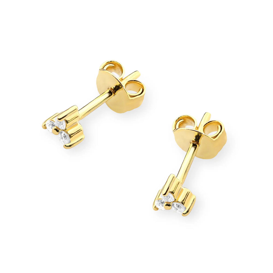 Gold Earrings with 0.086ct Diamonds