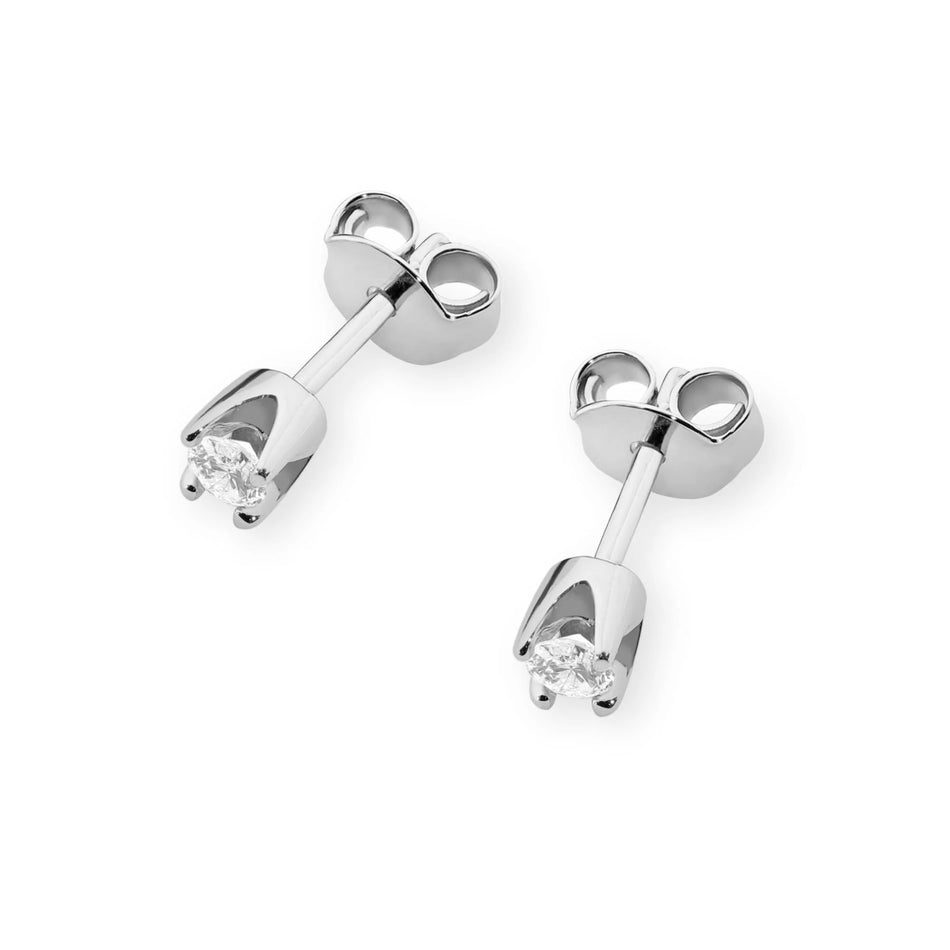 Gold Earrings with 0.10ct Diamonds