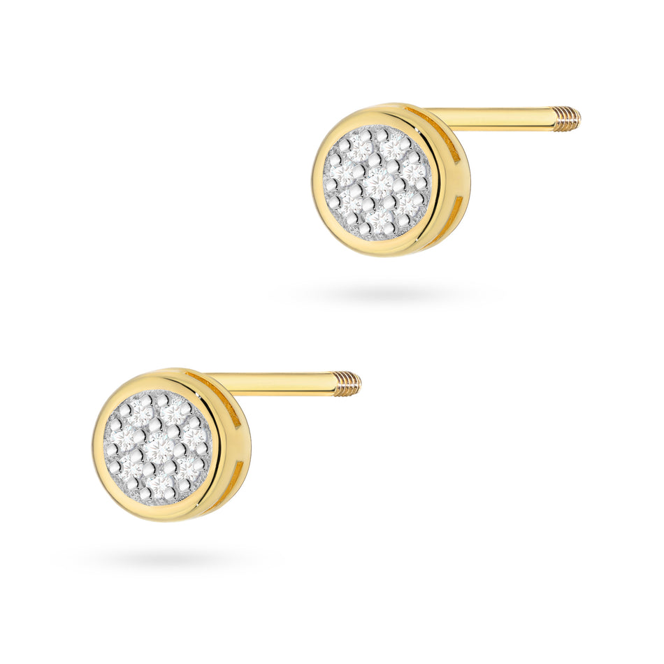 Gold Earrings with 0.08ct Diamonds