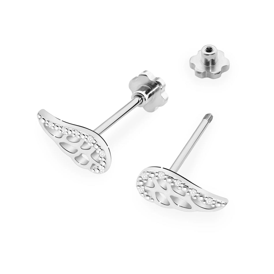 Zlaté náušnice s diamanty 0,06 ct