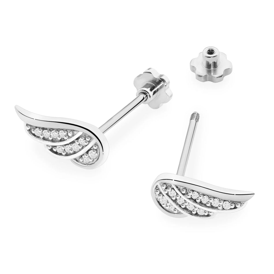 Gold Earrings with 0.10ct Diamonds