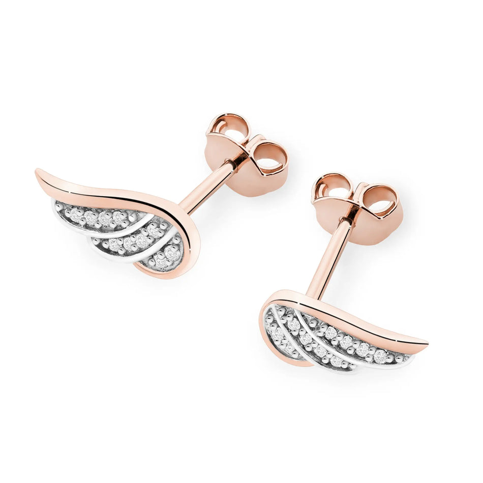 Zlaté náušnice s diamanty 0,10 ct