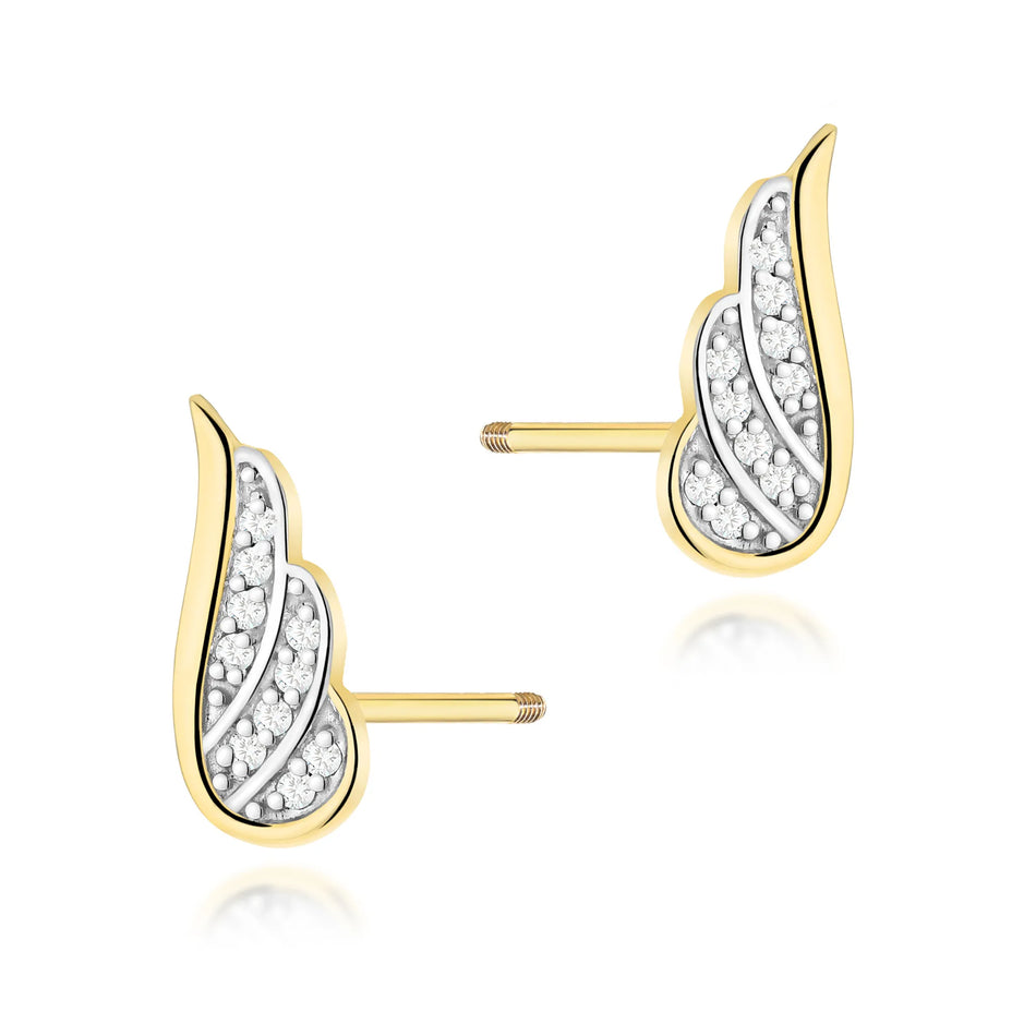 Gold Earrings with 0.10ct Diamonds