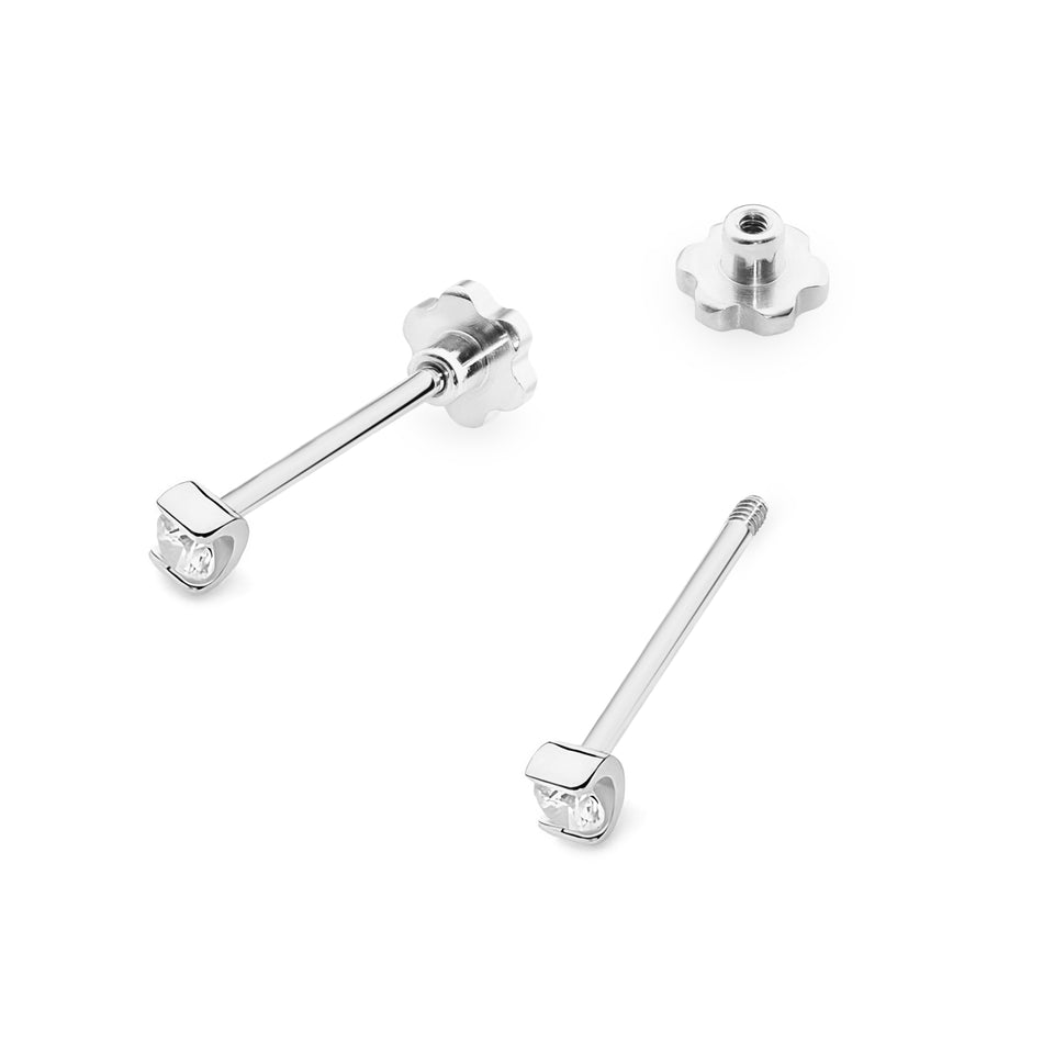 Zlaté náušnice s diamanty 0,04 ct