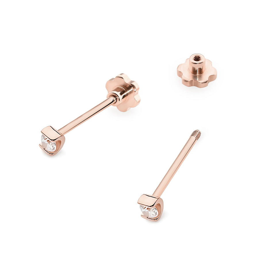 Zlaté náušnice s diamanty 0,04 ct