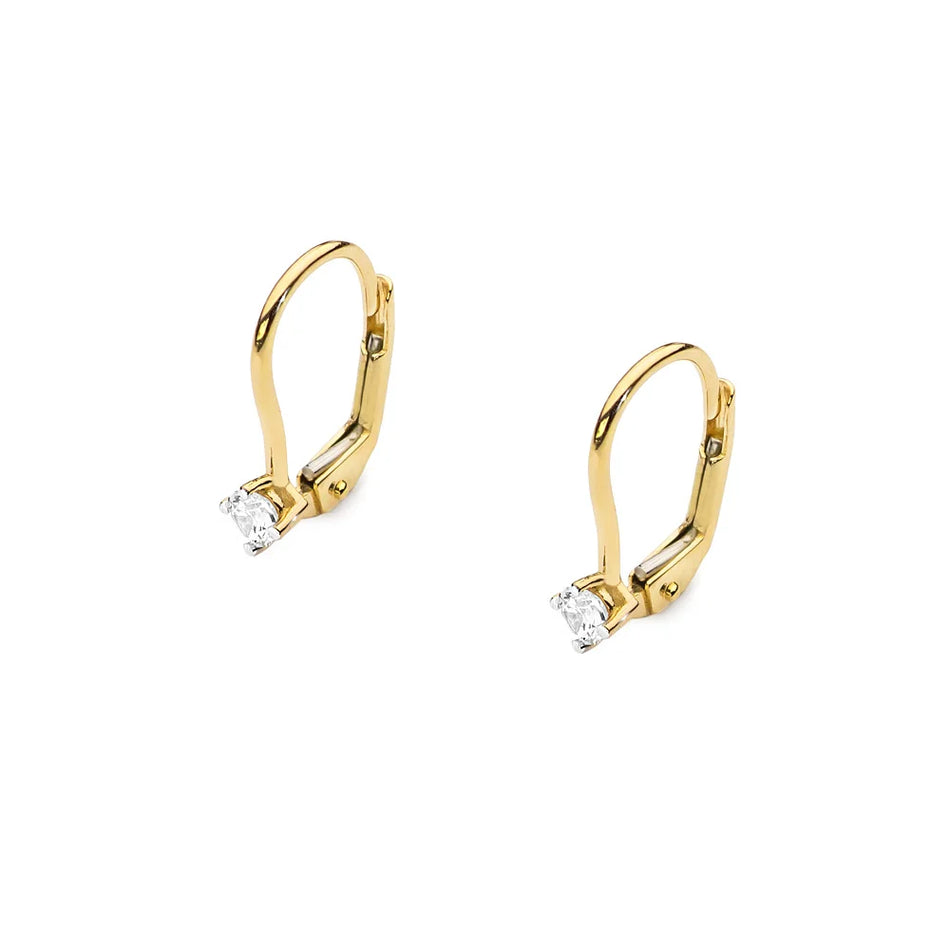 Gold Earrings with 0.08ct Diamonds