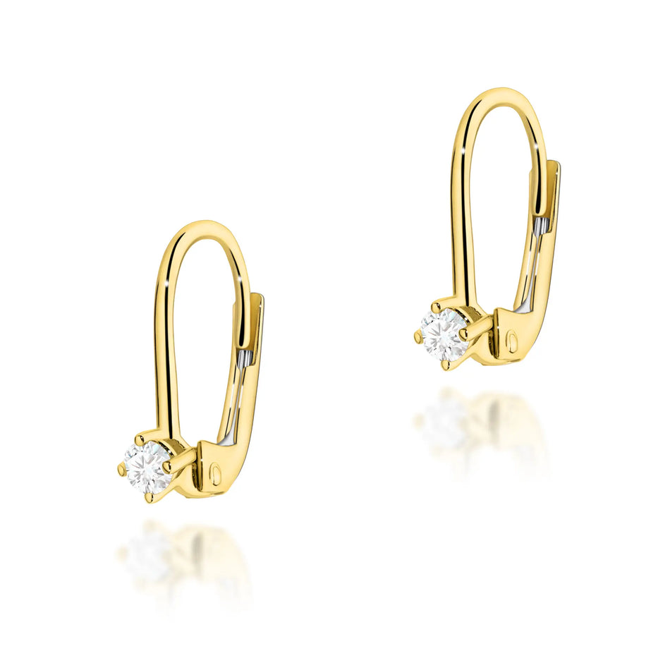 Gold Earrings with 0.10ct Diamonds