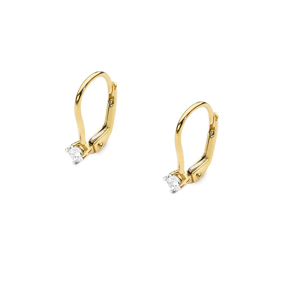 Gold Earrings with 0.10ct Diamonds