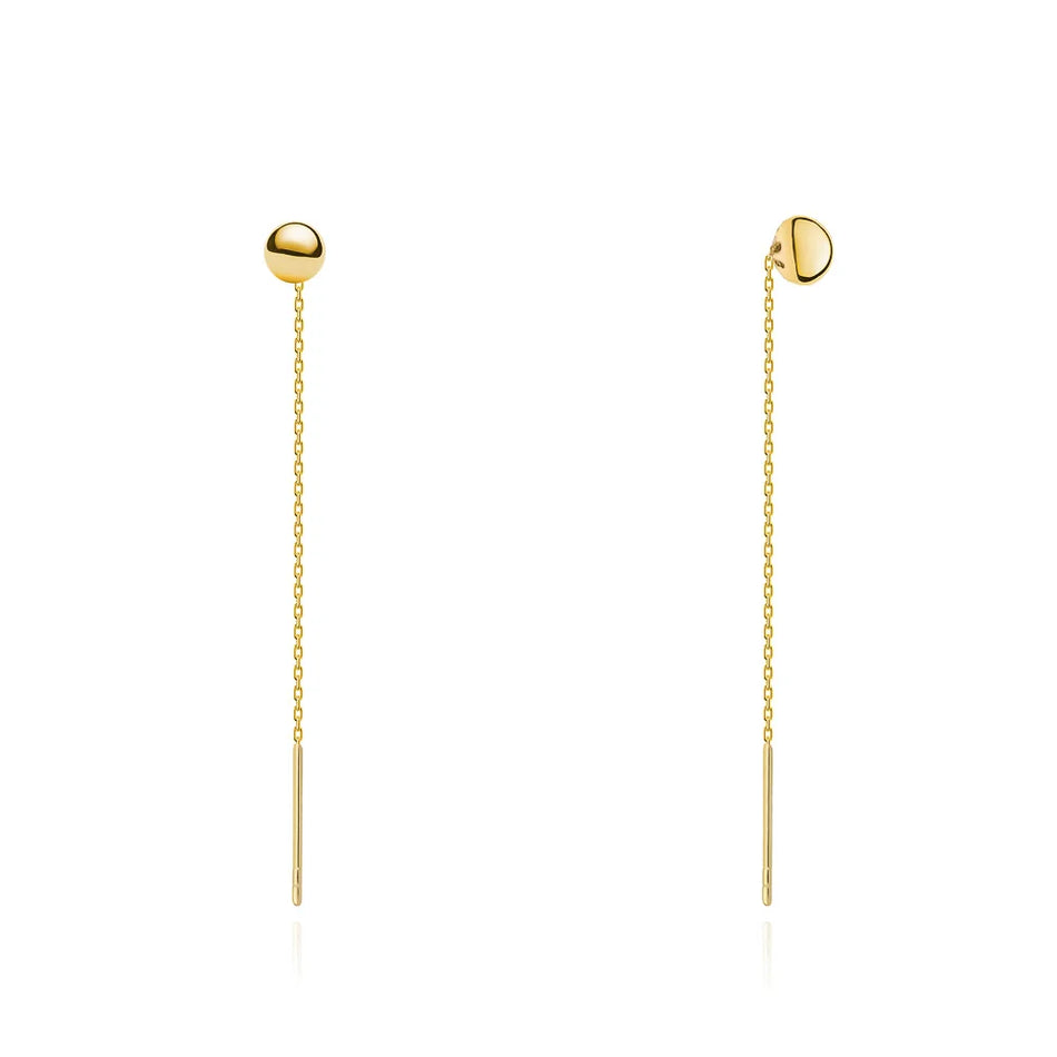 Gold Pull-Through Earrings Beads