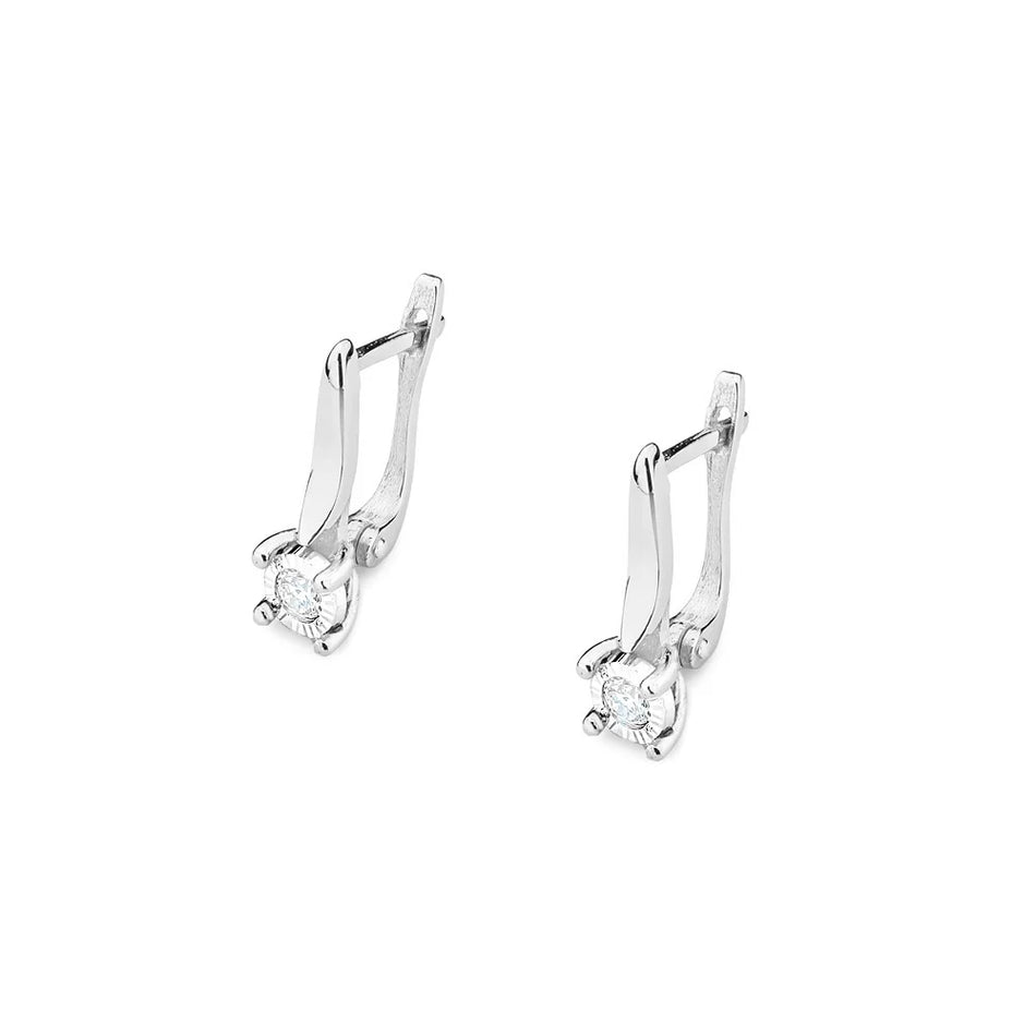 Zlaté náušnice s diamanty 0,08 ct