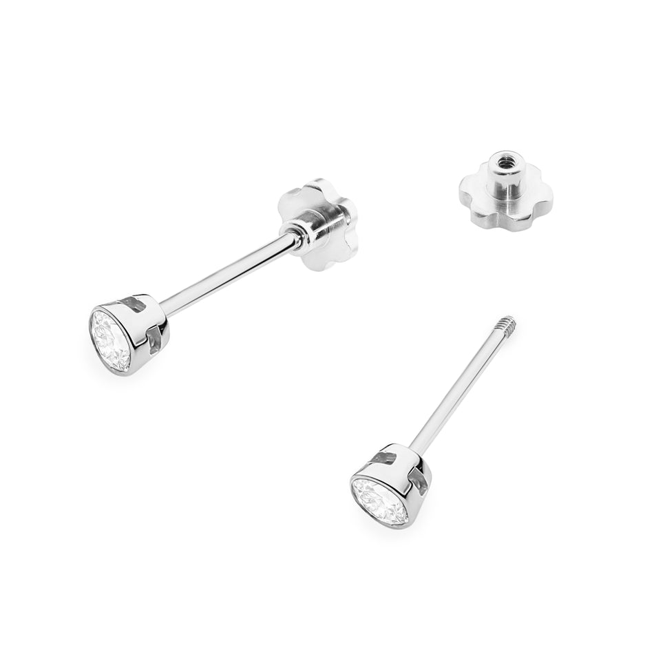 Gold Earrings with 0.10ct Diamonds