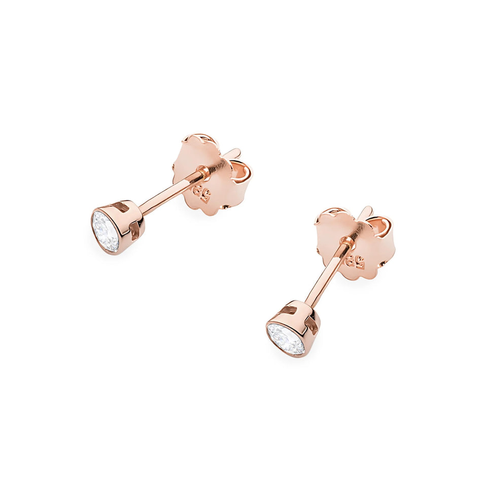 Gold Earrings with 0.10ct Diamonds