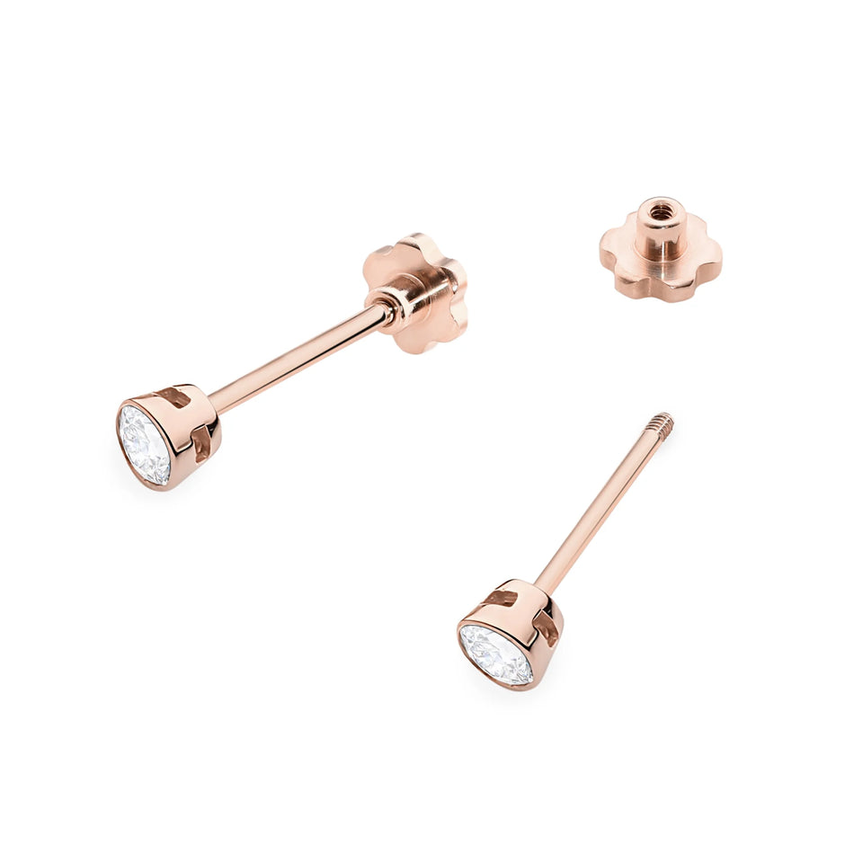 Gold Earrings with 0.10ct Diamonds