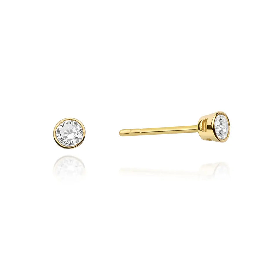 Gold Earrings with 0.10ct Diamonds