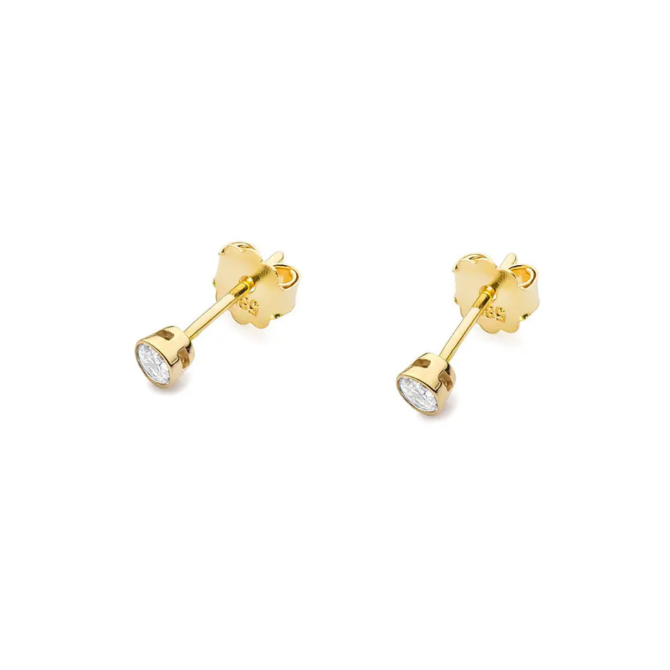 Gold Earrings with 0.10ct Diamonds