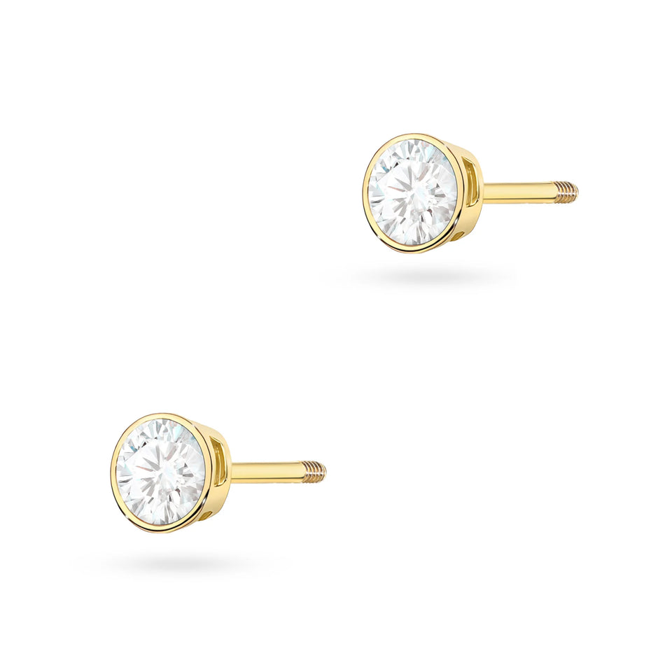 Gold Earrings with 0.10ct Diamonds