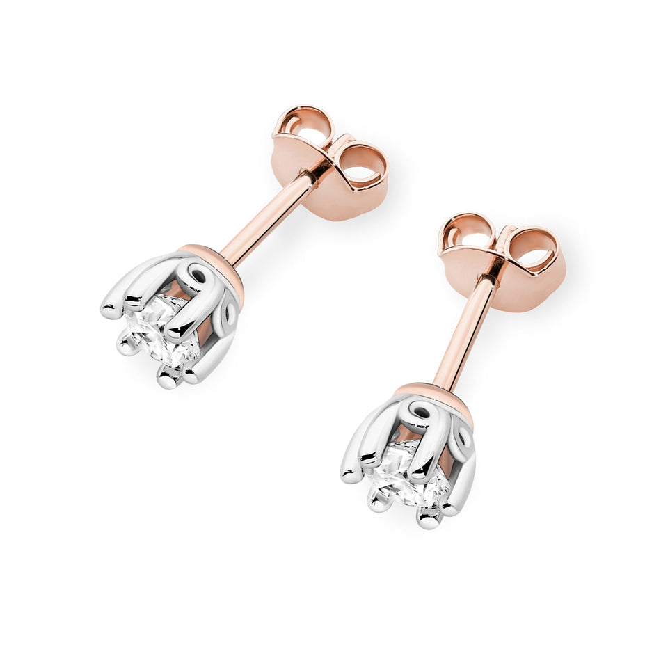 Gold Earrings with 0.40ct Diamonds