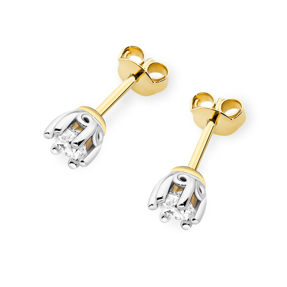 Gold Earrings with 0.40ct Diamonds