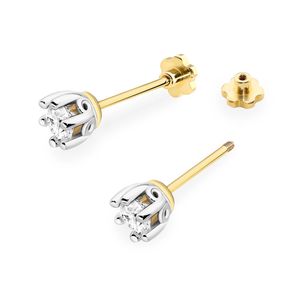 Gold Earrings with 0.40ct Diamonds