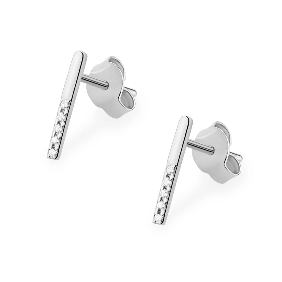 Zlaté náušnice s diamanty 0,05 ct